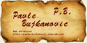 Pavle Bujkanović vizit kartica